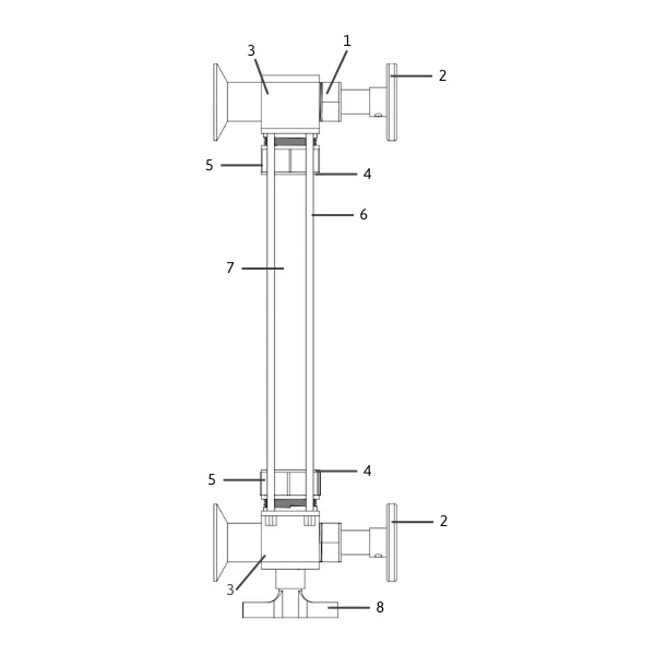 1" Clamp Stainless Steel Level Gauge Valve Parts